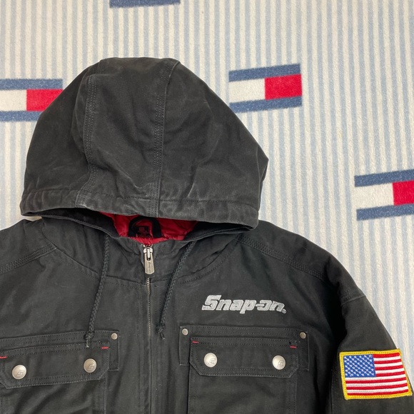 Vintage Snap-On quilt lined full zip up hooded jacket - Picture 5 of 13